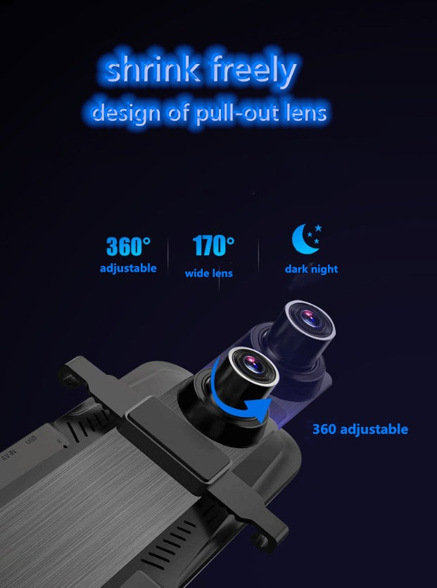 Flag Village Auto Tools Dual Cameras Driving Recorder with Full Display Screen