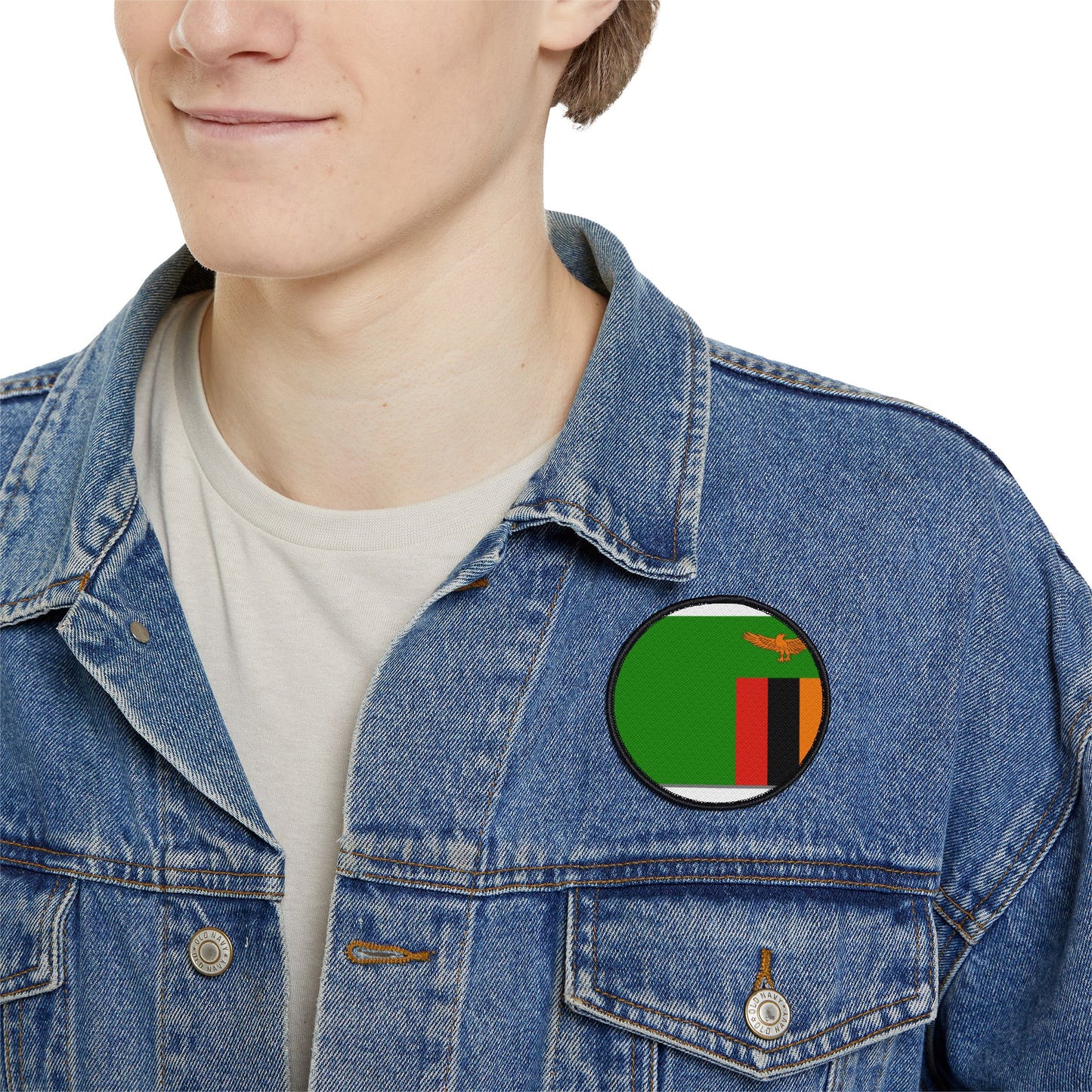 Flag Village Zambia Flag Embroidery Iron-On Patches