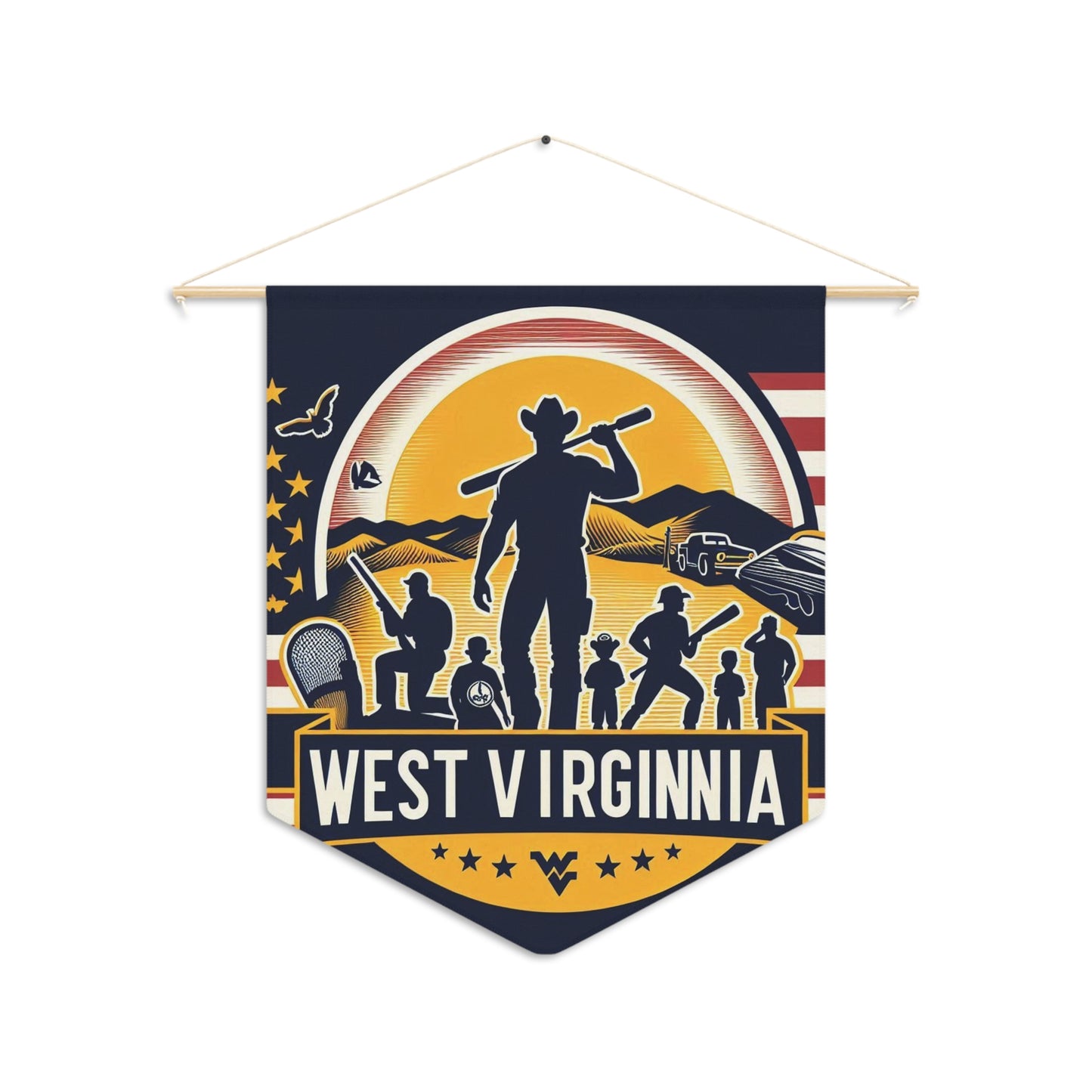 Flag Village West Virginia State Flag Pennant Sporting Home Wall decoration WV0001