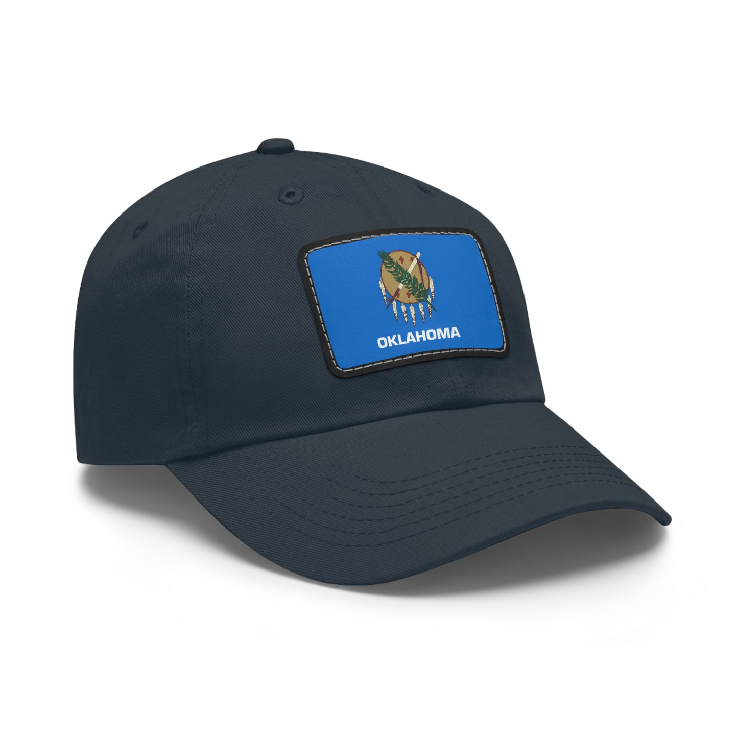 Flag Village USA Oklahoma State Flag Hat Cap with Leather Patch