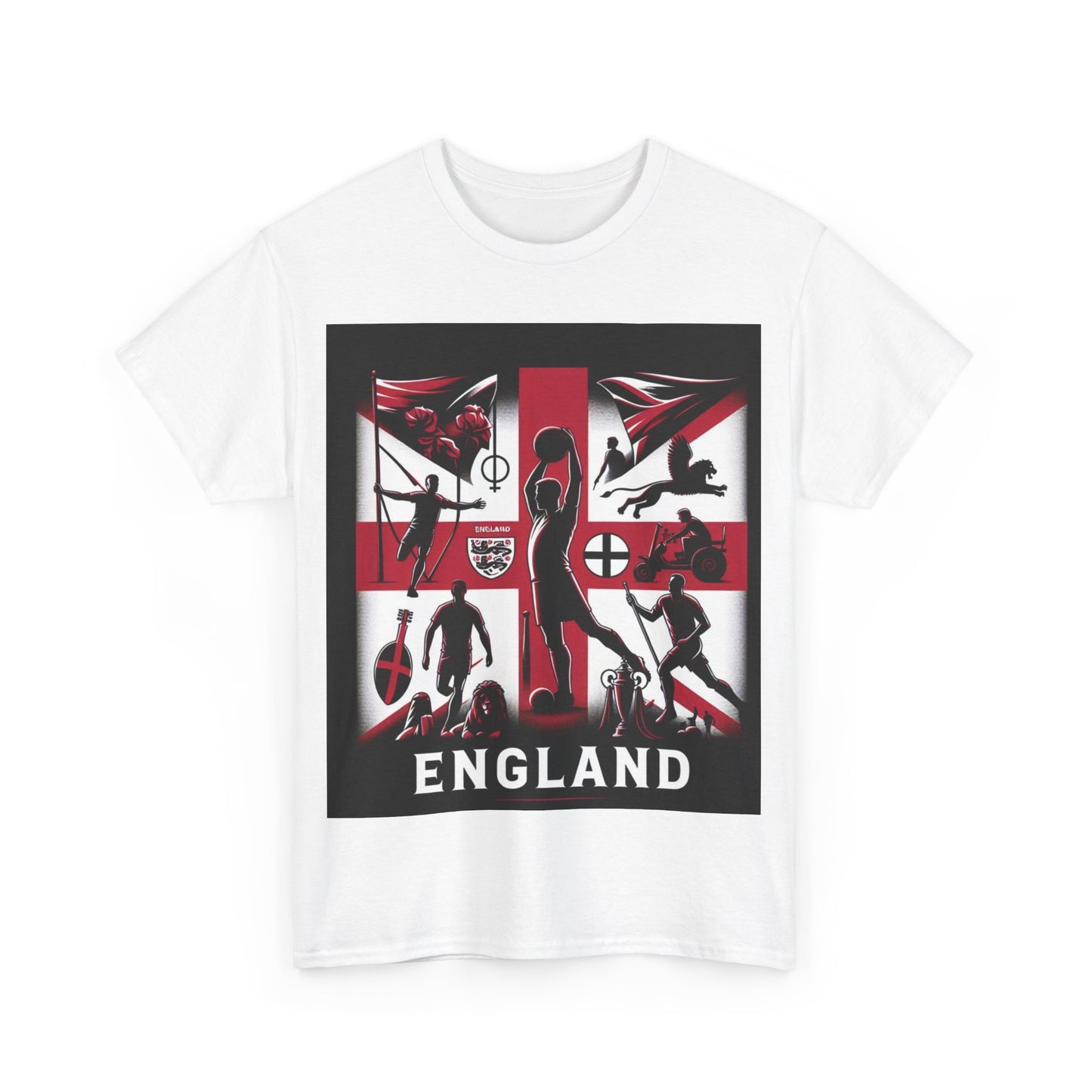 Flag Village England Sporting Flag T-SHIRT Heavy Cotton Tee GBR0005