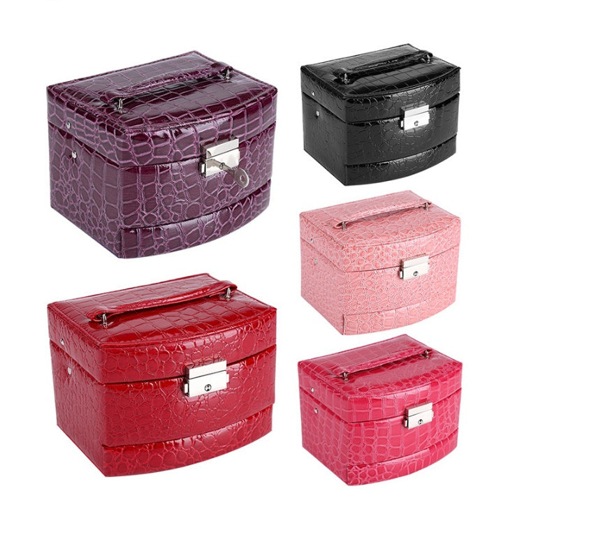 Flag Village 3 Layers Jewelry Boxes And Packaging Leather Makeup Organizer Storage Box Container Case Gift Box Women Cosmetic Casket