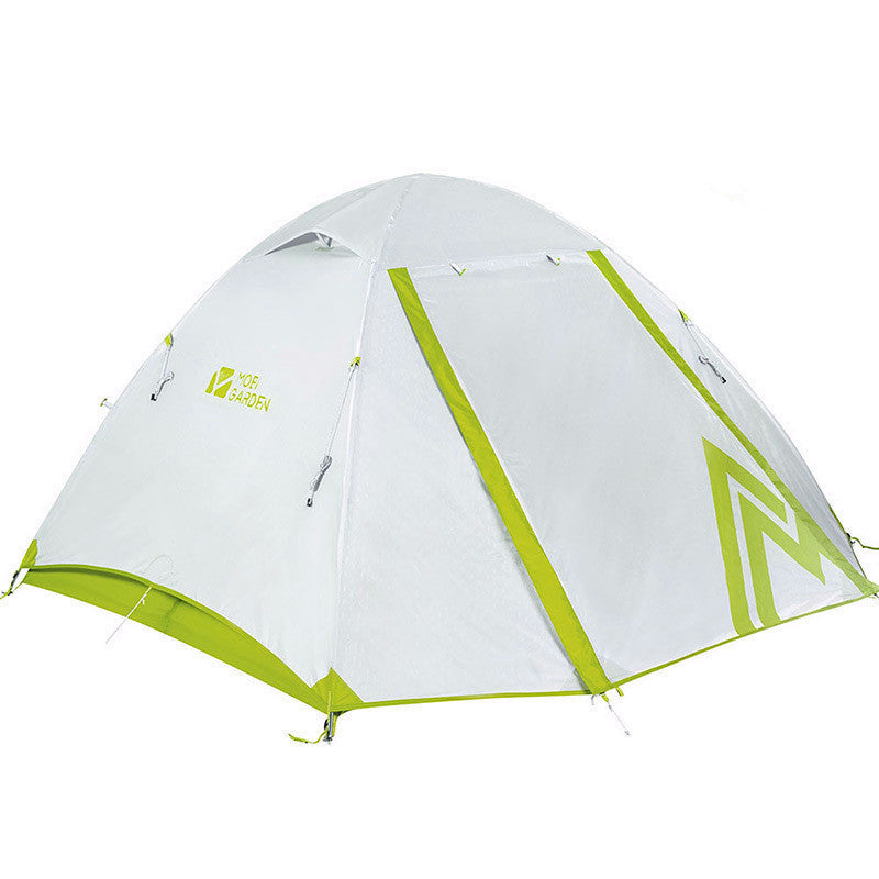 Flag Village Mountaineering Camping Windproof And Rainproof Aluminum Alloy Three Season Double Deck Camping Tent