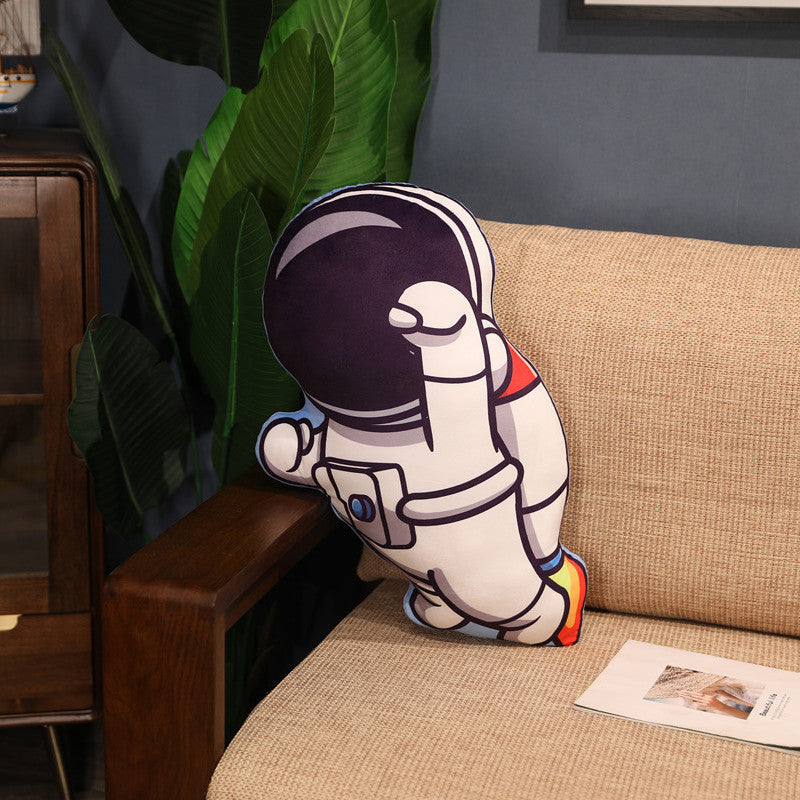 Flag Village Simulation Space Series Plush Pillow Toys Astronaut Spaceman Rocket Spacecraft Stuffed Doll Nap Pillow Kids Birthday Gifts