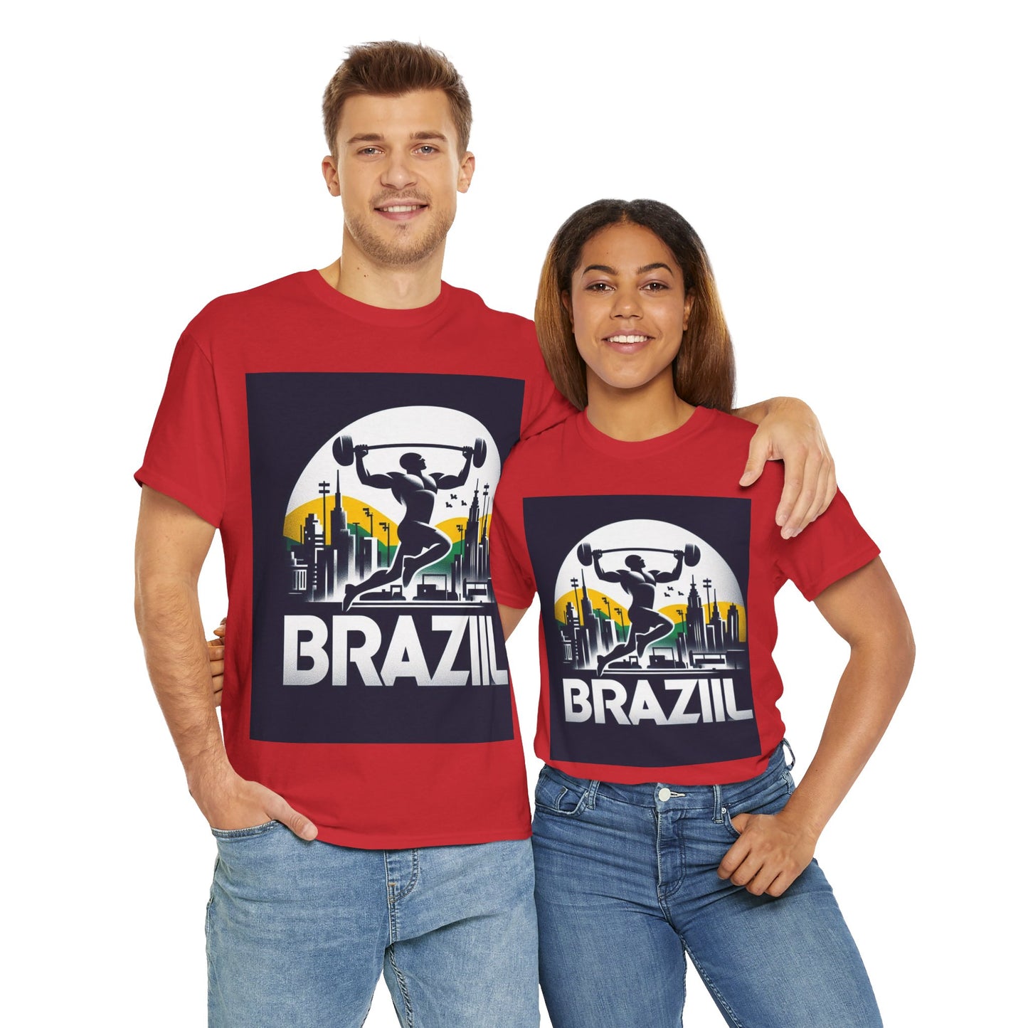 Flag Village Brazil Sporting Flag T-SHIRT Heavy Cotton Tee BRA0003