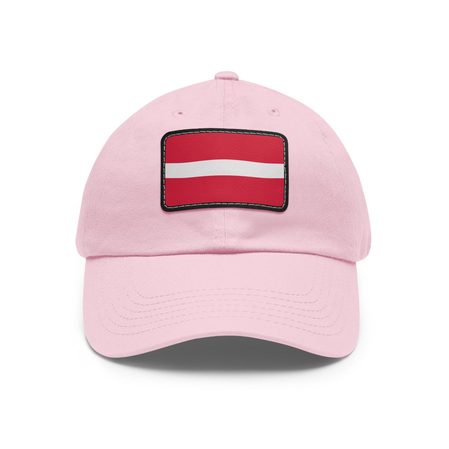 Flag Village Latvia Flag Hat Cap with Leather Patch
