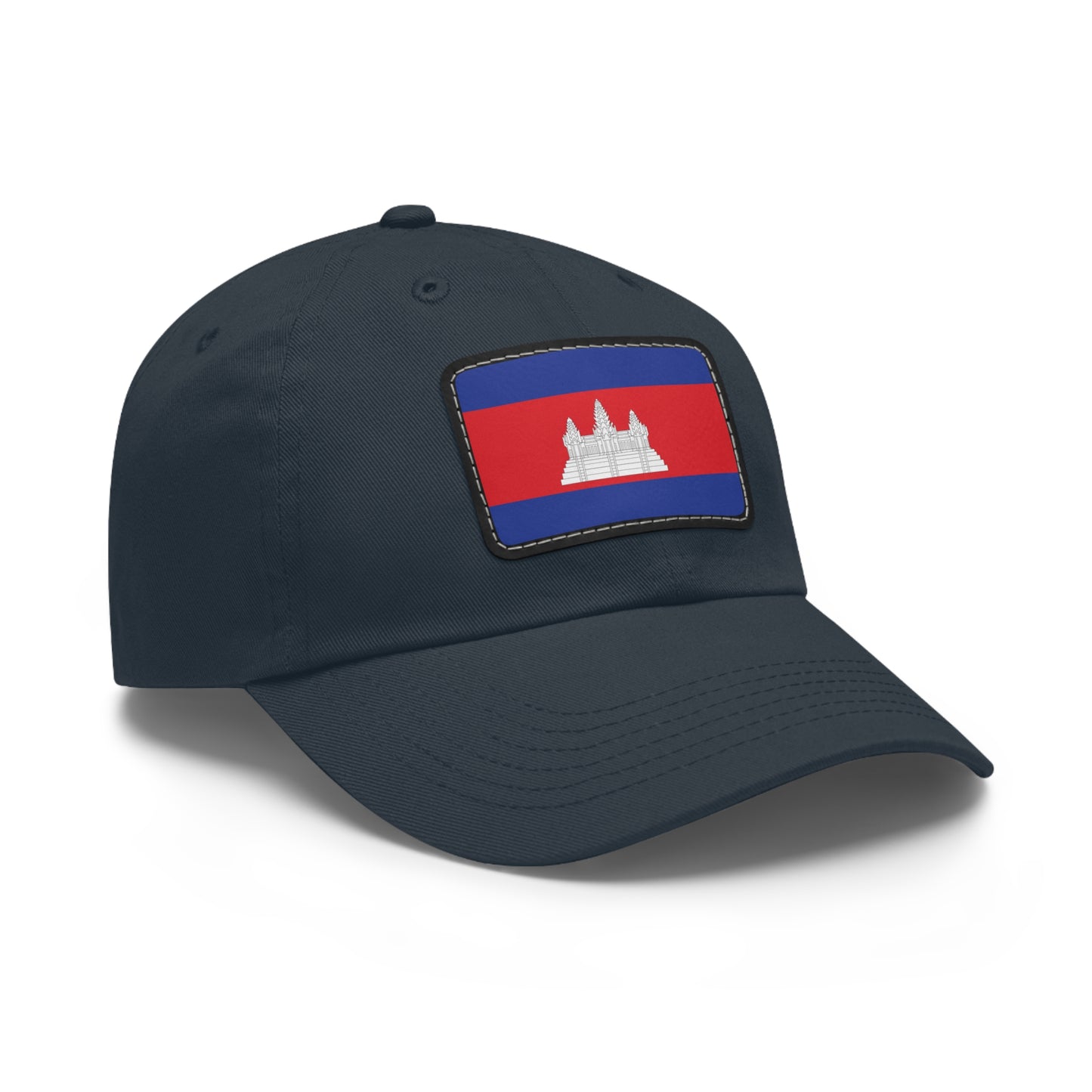 Flag Village Cambodia Flag Hat Cap with Leather Patch