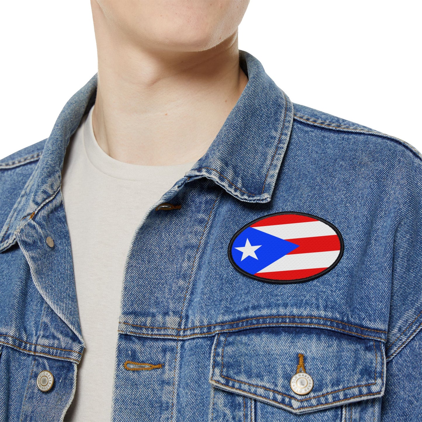 Flag Village Puerto Rico State Flag Embroidery Iron-On Patches