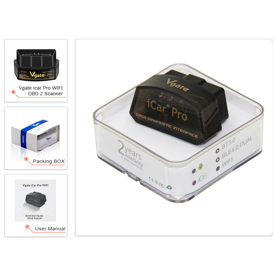 Flag Village Auto Tools Vgate iCar Pro V2.2 OBDII BLE 4.0 Bluetooth support Android full protocol