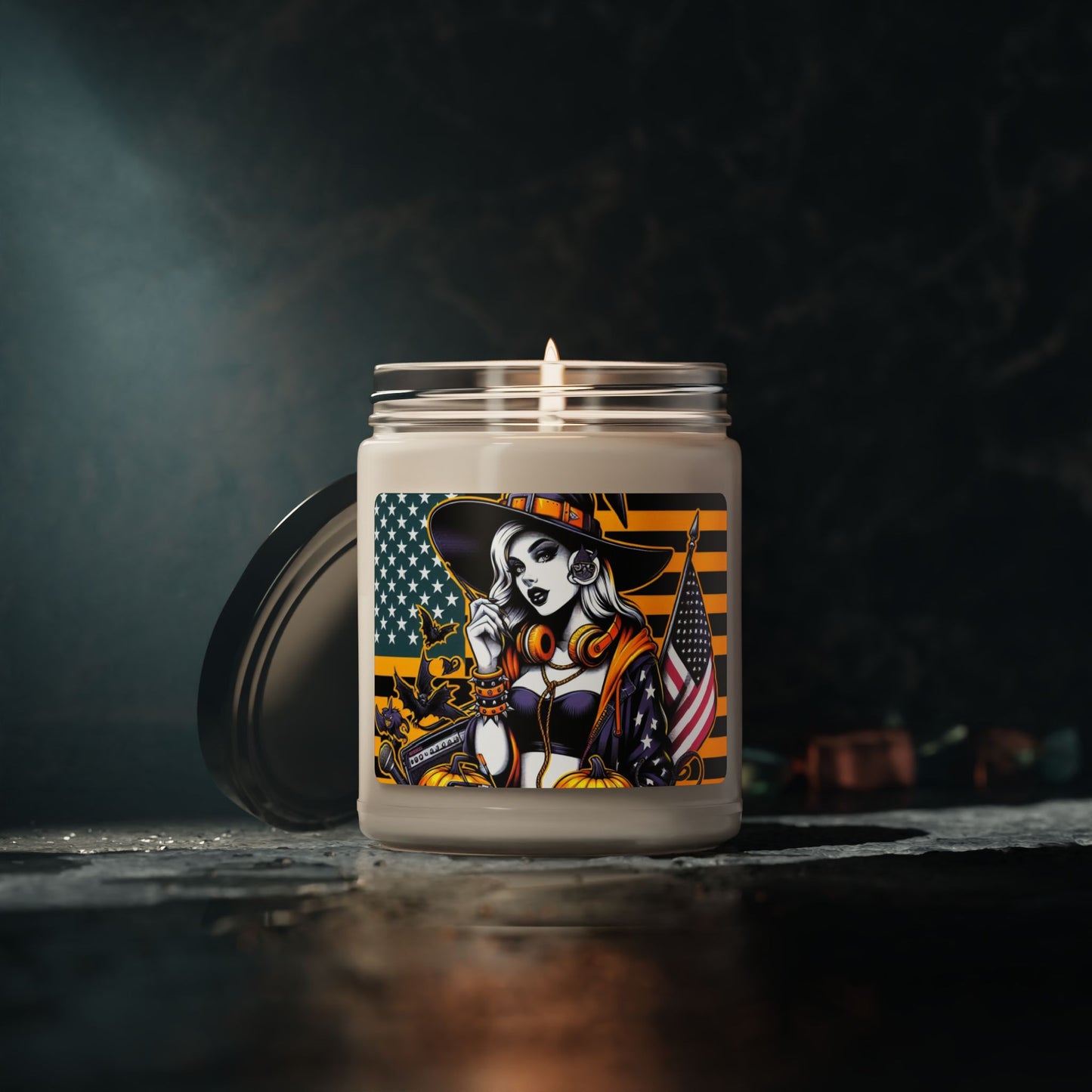 Flag Village Halloween Pretty Witch Scented Soy Candle, 9oz HW0021