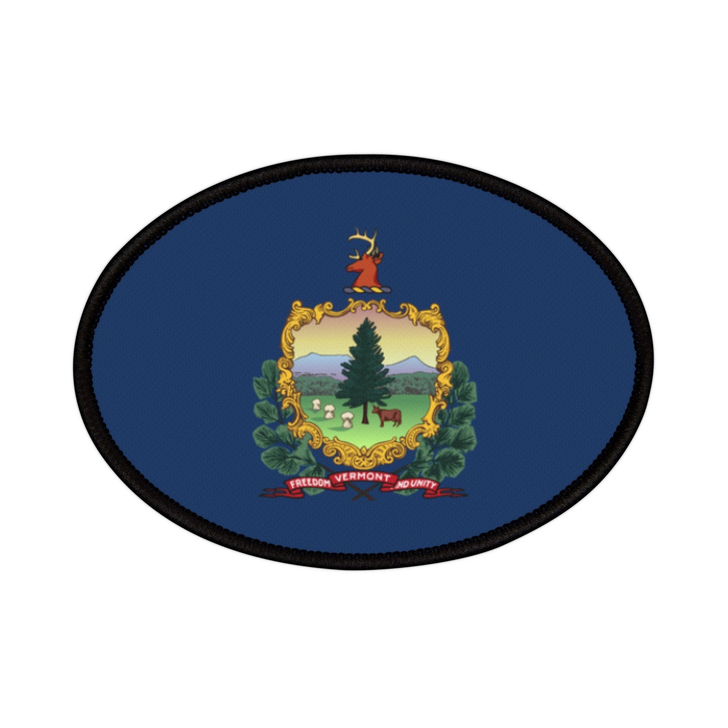 Flag Village Vermont State Flag Embroidery Iron-On Patches