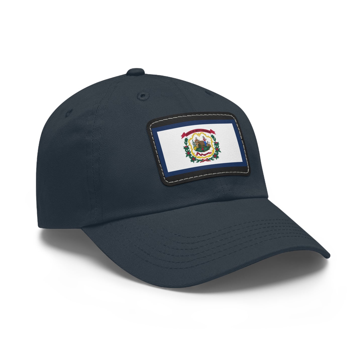 Flag Village USA West Virginia State Flag Hat Cap with Leather Patch