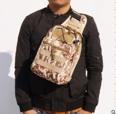 Flag Village Hot Style Canvas Riding Pack Camouflage Field Sports Small Chest Bag Single Shoulder Oblique Cross Outdoor Tactical Package.