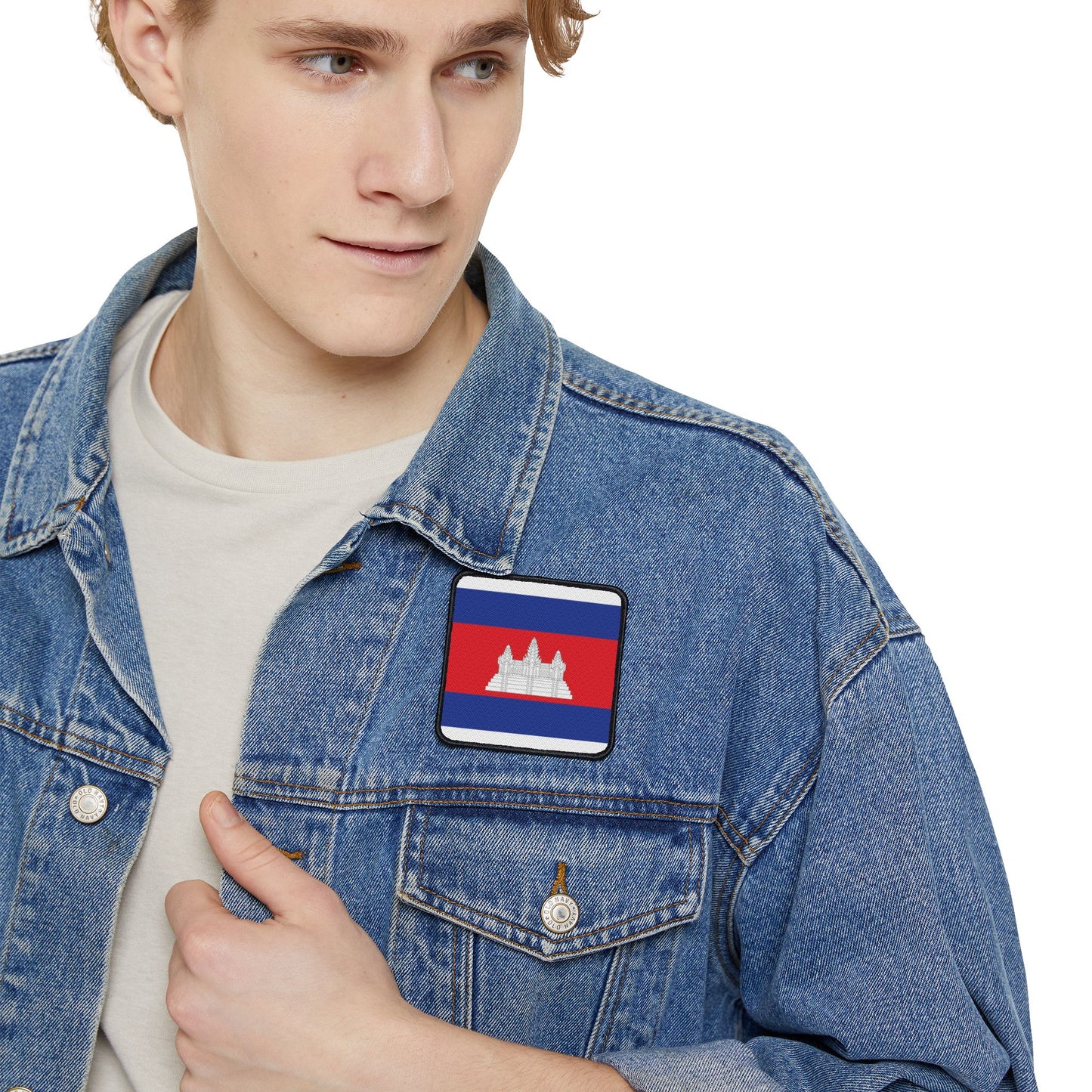 Flag Village Cambodia Flag Embroidery Iron-On Patches