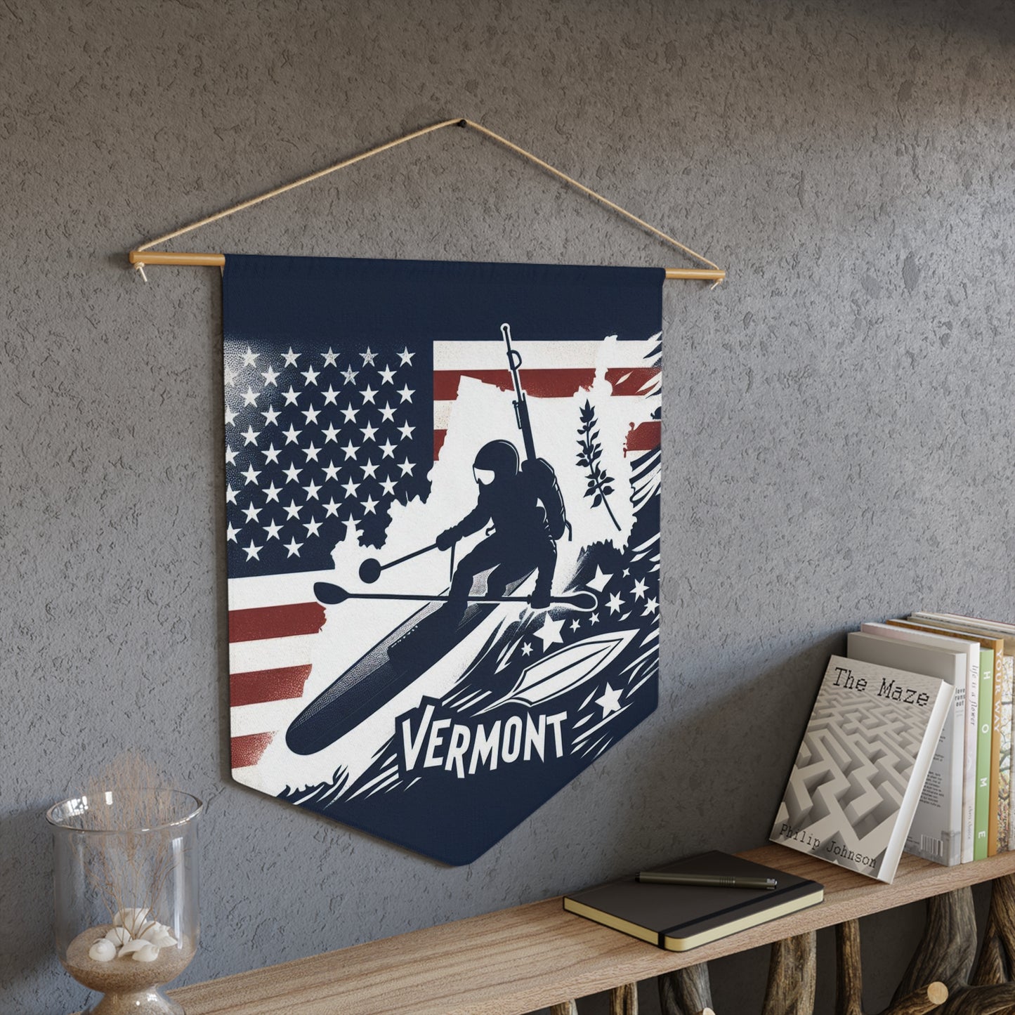 Flag Village Vermont State Flag Pennant Sporting Home Wall decoration VT0001