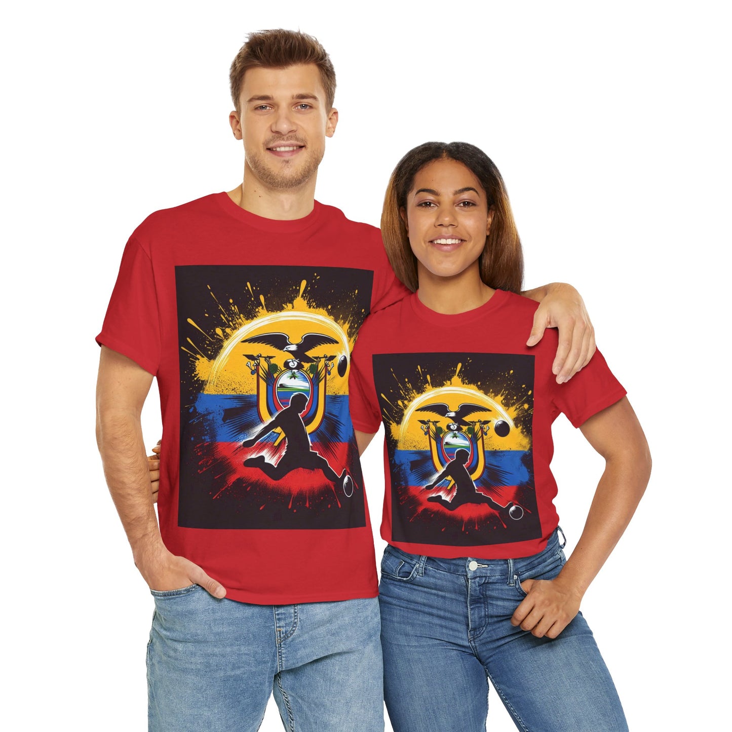 Flag Village Ecuador Sporting Flag T-SHIRT Heavy Cotton Tee ECU0006