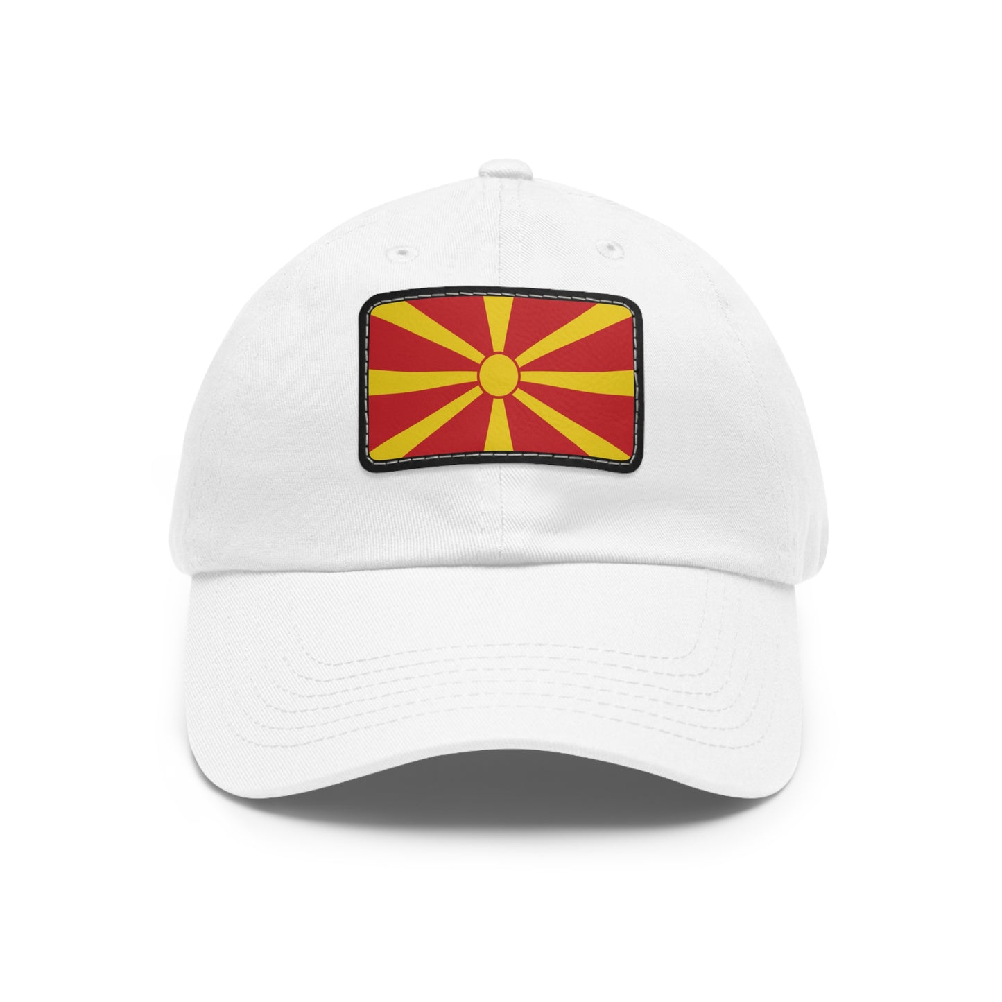 Flag Village Macedonia Flag Hat Cap with Leather Patch