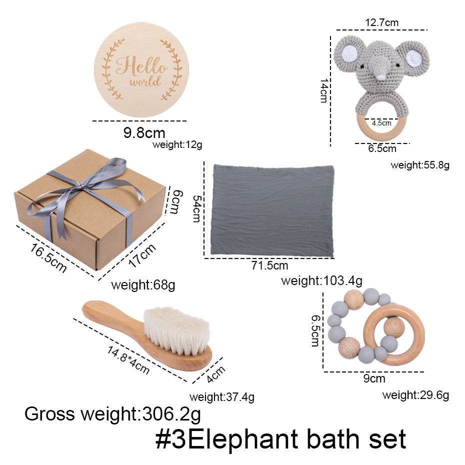 Flag Village Baby Gift Box Set Bath Towel Toys