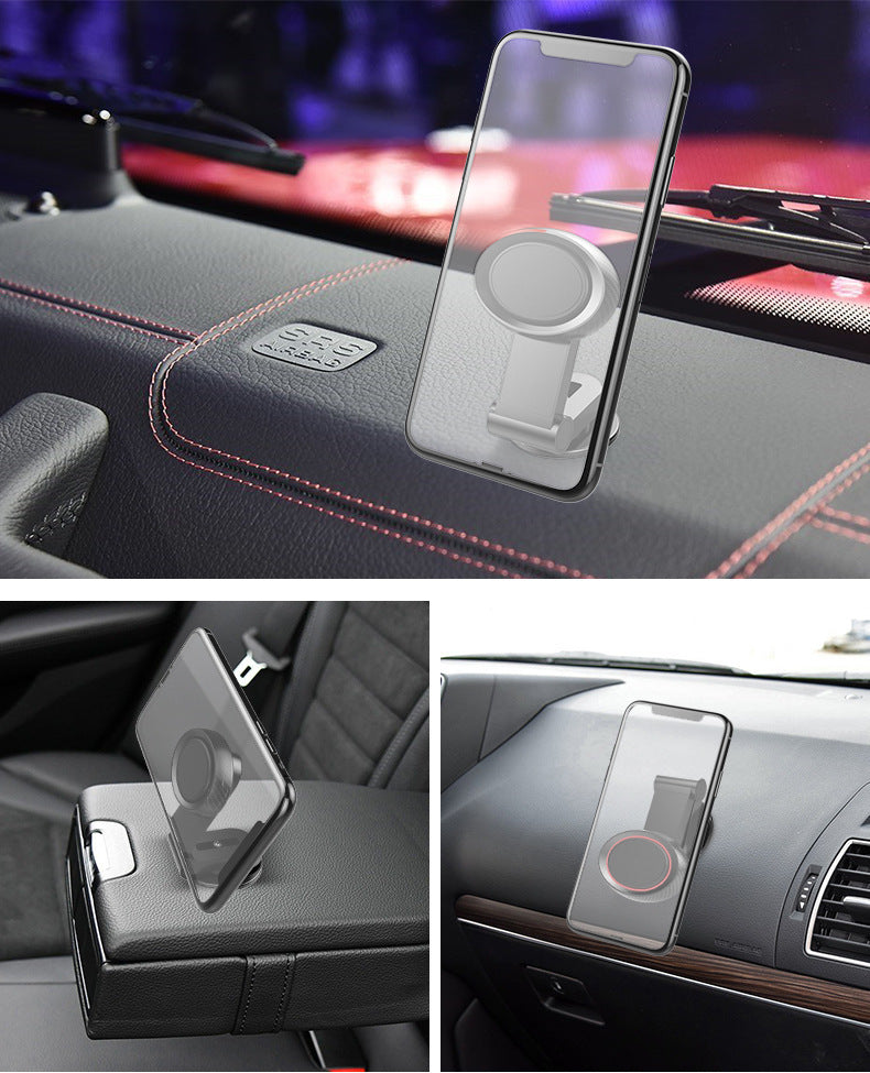 Flag Village Auto Tools 360 Degree Rotating Desktop Folding Magnetic Car Navigation Mobile Phone Holder Car Dashboard Support Frame Auto Accessories