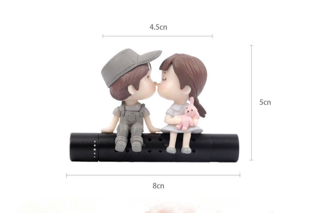 Flag Village Auto Tools Air Outlet Decoration Cartoon Couple Gift Car Perfume Clip