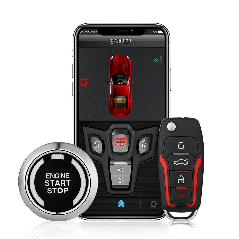 Flag Village Auto Tools Mobile Phone Control Car One-way Remote Control One Button To Start The Car Alarm