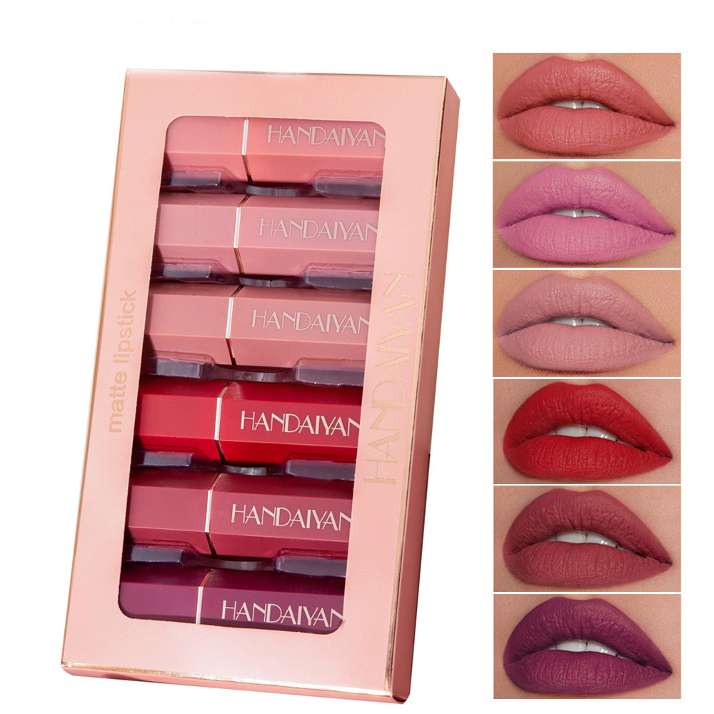 Flag Village Matte Matte Waterproof Six Lipstick Gift Box Set