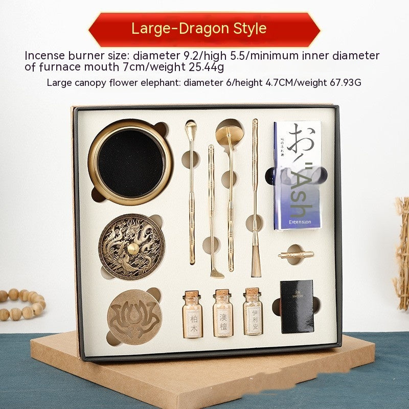 Flag Village Pure Copper Incense Burner Xiangdao Starter Set With Gift Box