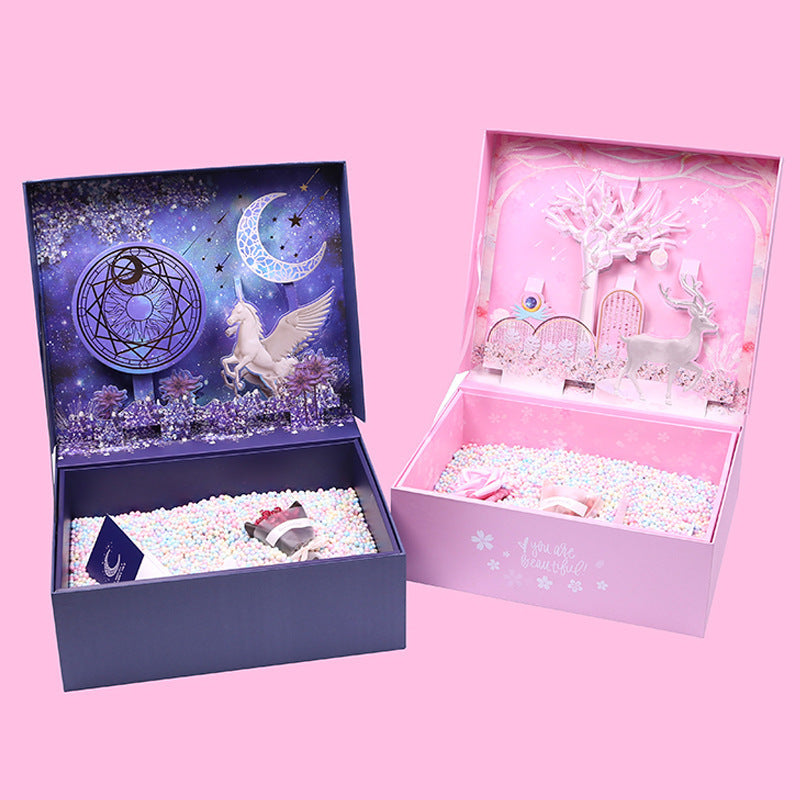Flag Village Hand Gift Packaging Box Birthday Gift Bag Box Customization