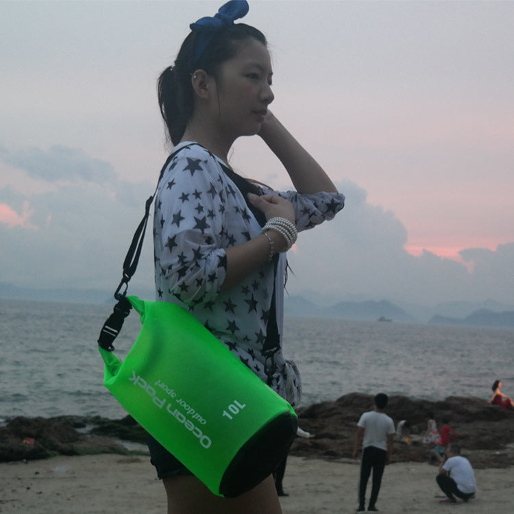 Flag Village Spot beach bag anti water bucket bag PVC waterproofing bag drifting waterproof bag swimming bag outdoor sports bag