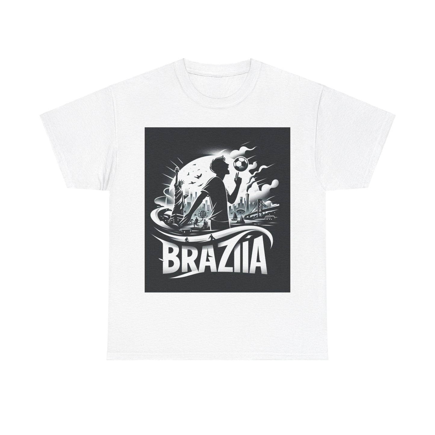 Flag Village Brazil Sporting Flag T-SHIRT Heavy Cotton Tee BRA0008