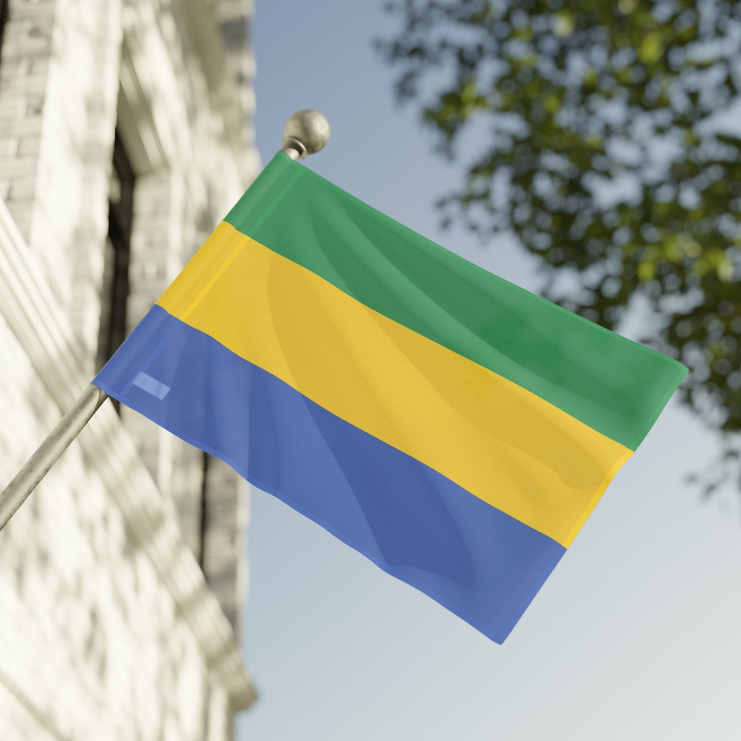 Flag Village Gabon Flag 18" x 12" / 36" x 24" / 60" x 36"