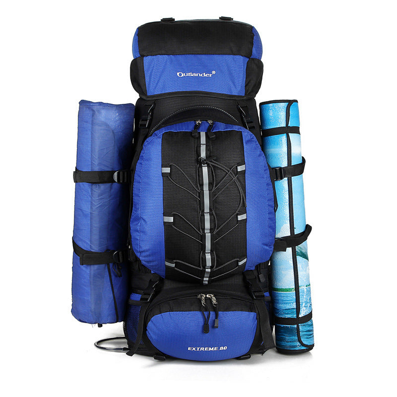 Flag Village Factory wholesale professional sports 80L mountaineering bun outdoor travel exercise double shoulder bag hiking bag