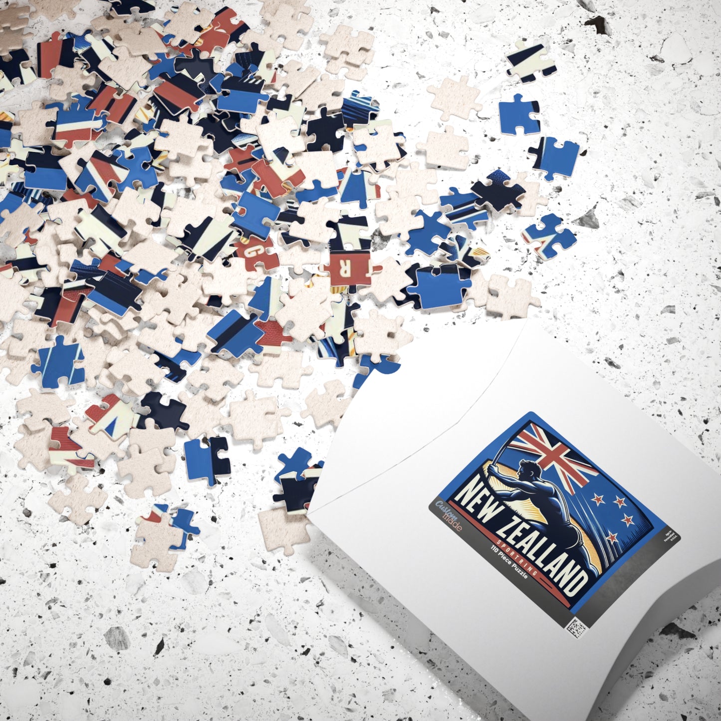 Flag Village New Zealand Sporting Flag Puzzle (110, 252, 520, 1014-piece) NZL0005