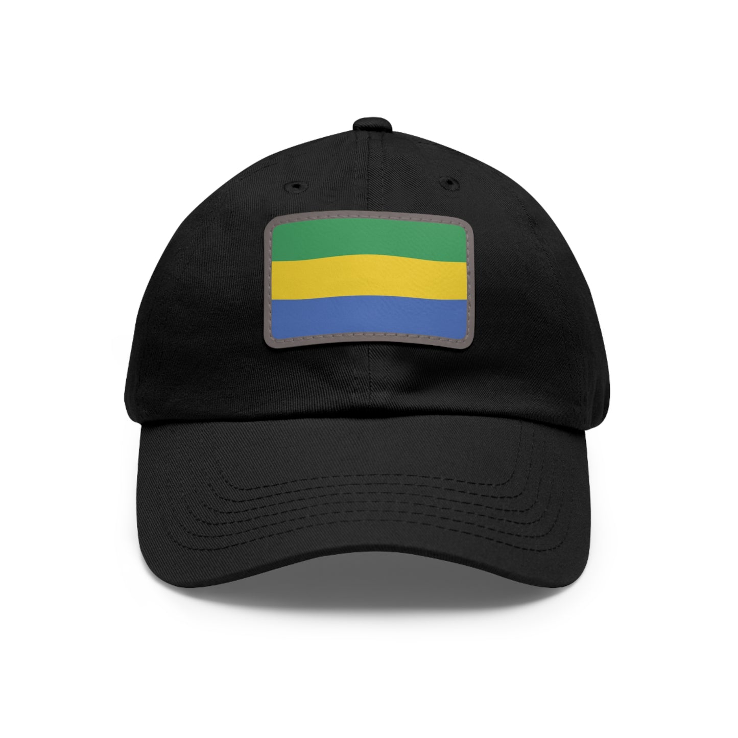 Flag Village Gabon Flag Hat Cap with Leather Patch