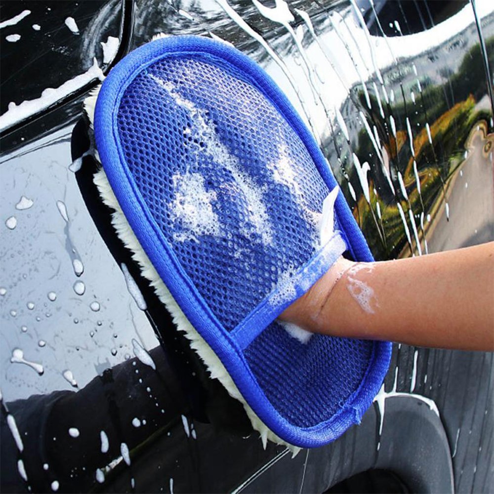 Flag Village Auto Tools Car type soft hair car wash cleaning gloves car motorcycle car wash car care cleaning tools