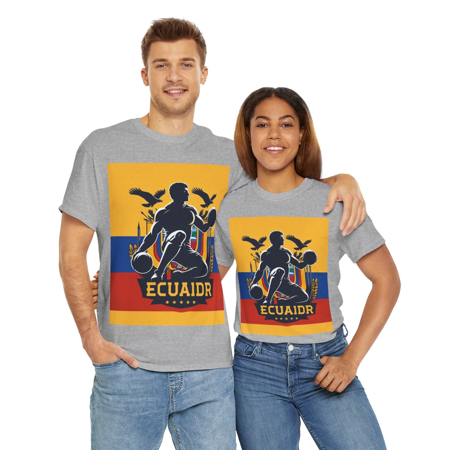 Flag Village Ecuador Sporting Flag T-SHIRT Heavy Cotton Tee ECU0004
