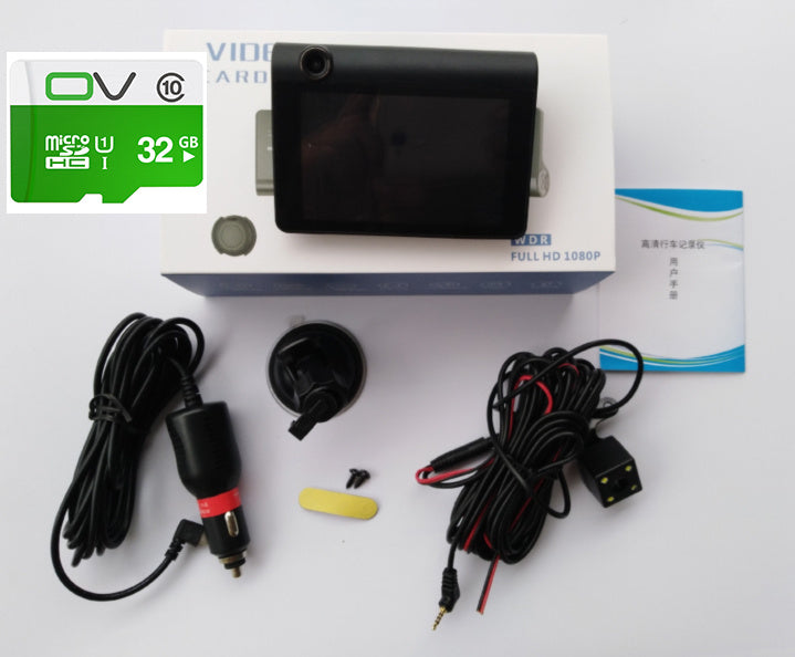 Flag Village Auto Tools 1080P High-definition Three-record Driving Recorder