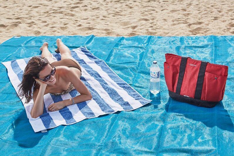 Flag Village Folding Mat Beach Mat Leaky Sand Beach Mat Outdoor Travel Picnic Mat Camping Mat