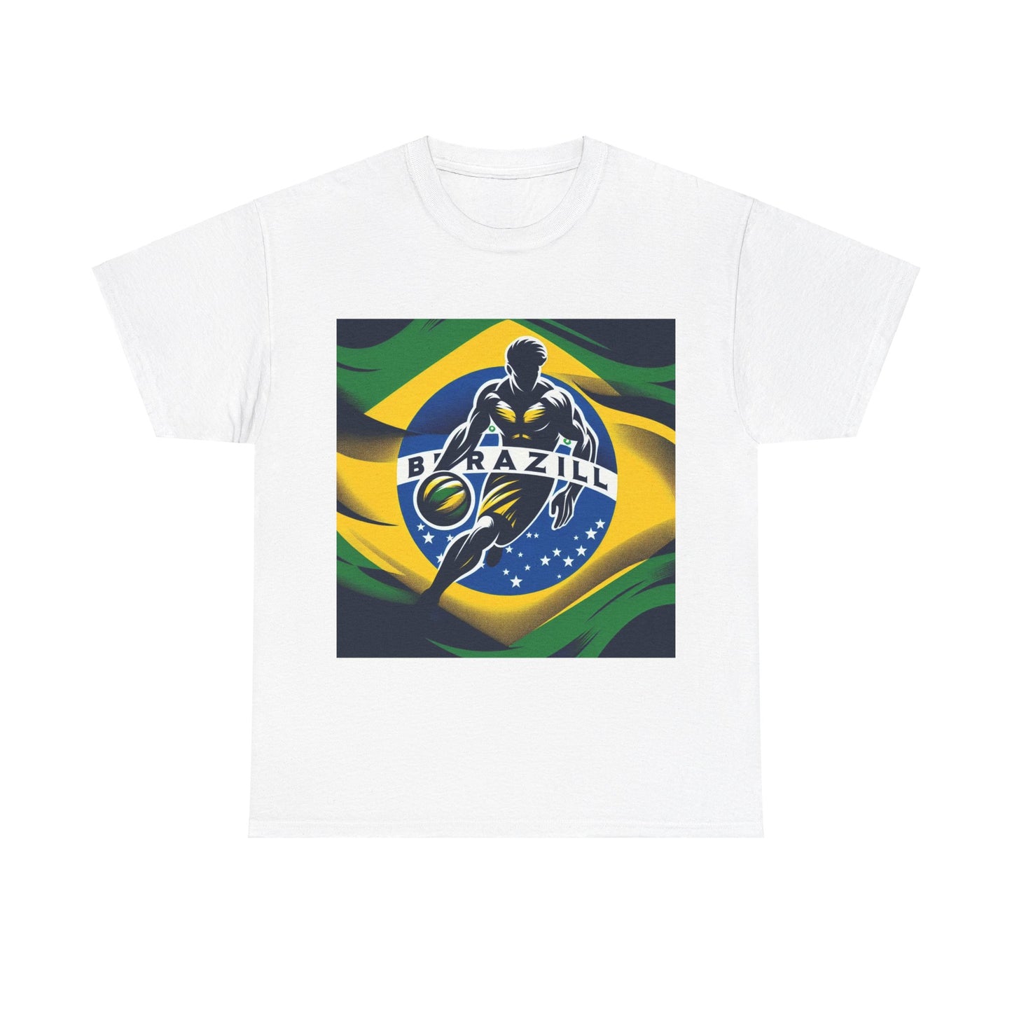 Flag Village Brazil Sporting Flag T-SHIRT Heavy Cotton Tee BRA0014