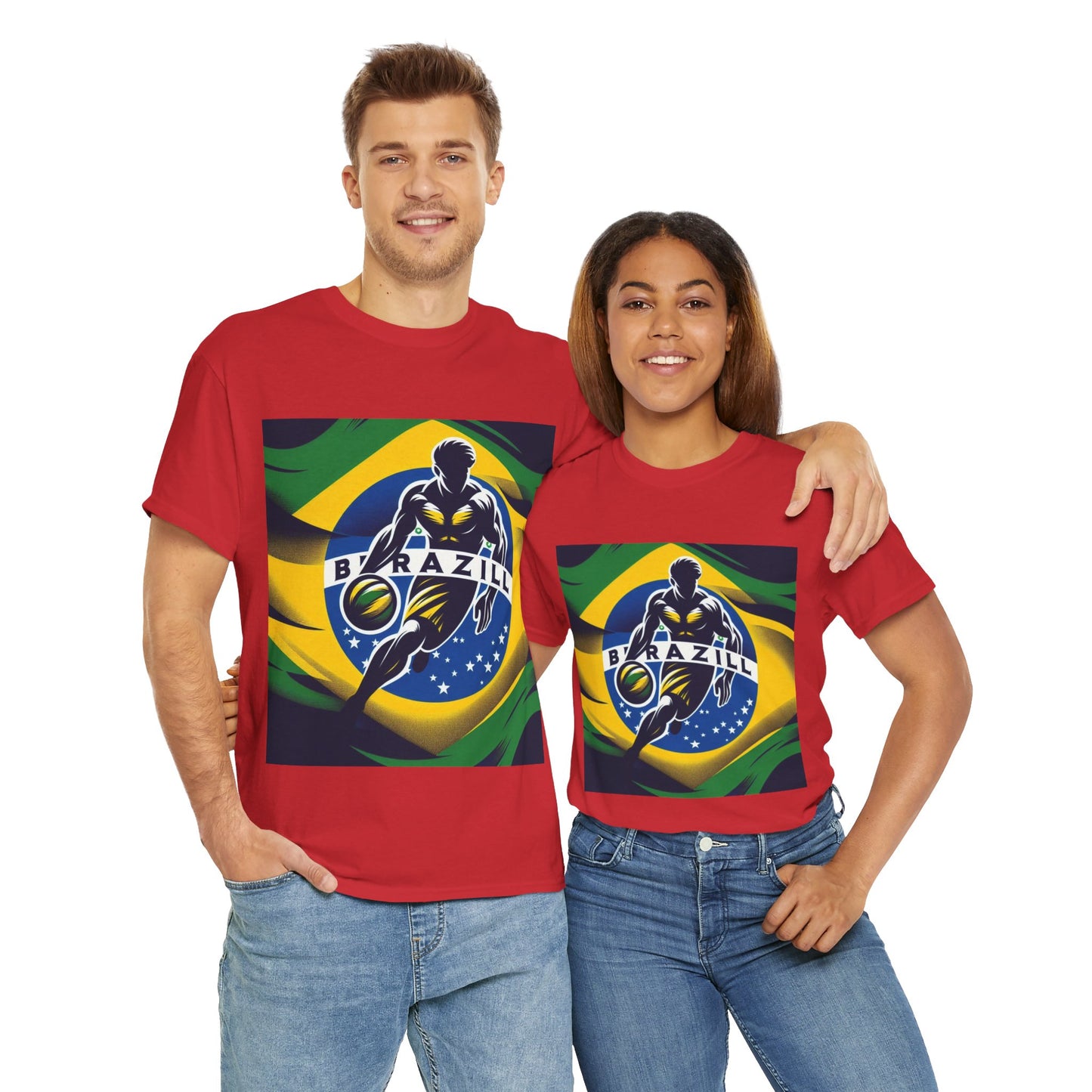 Flag Village Brazil Sporting Flag T-SHIRT Heavy Cotton Tee BRA0014