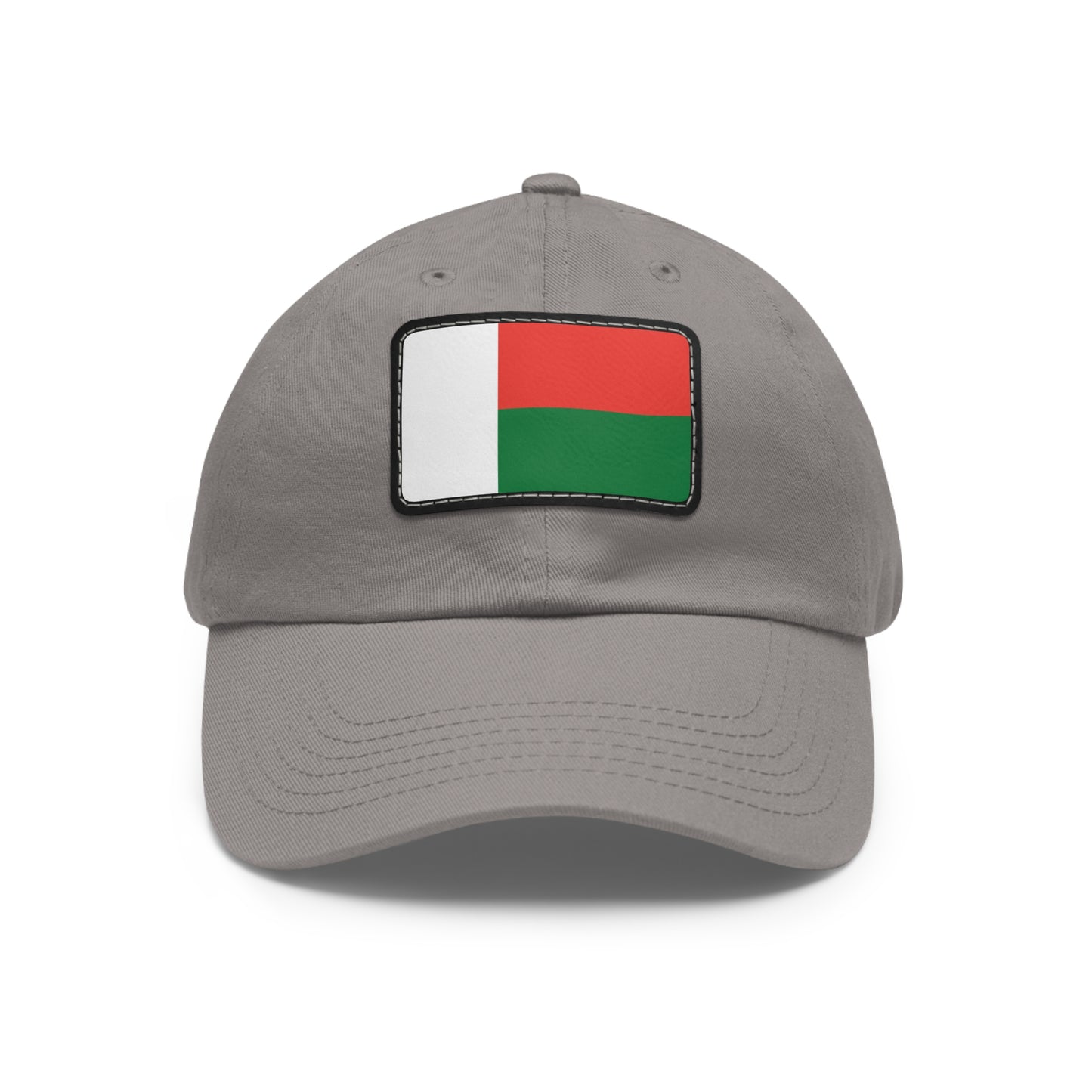 Flag Village Madagascar Flag Hat Cap with Leather Patch