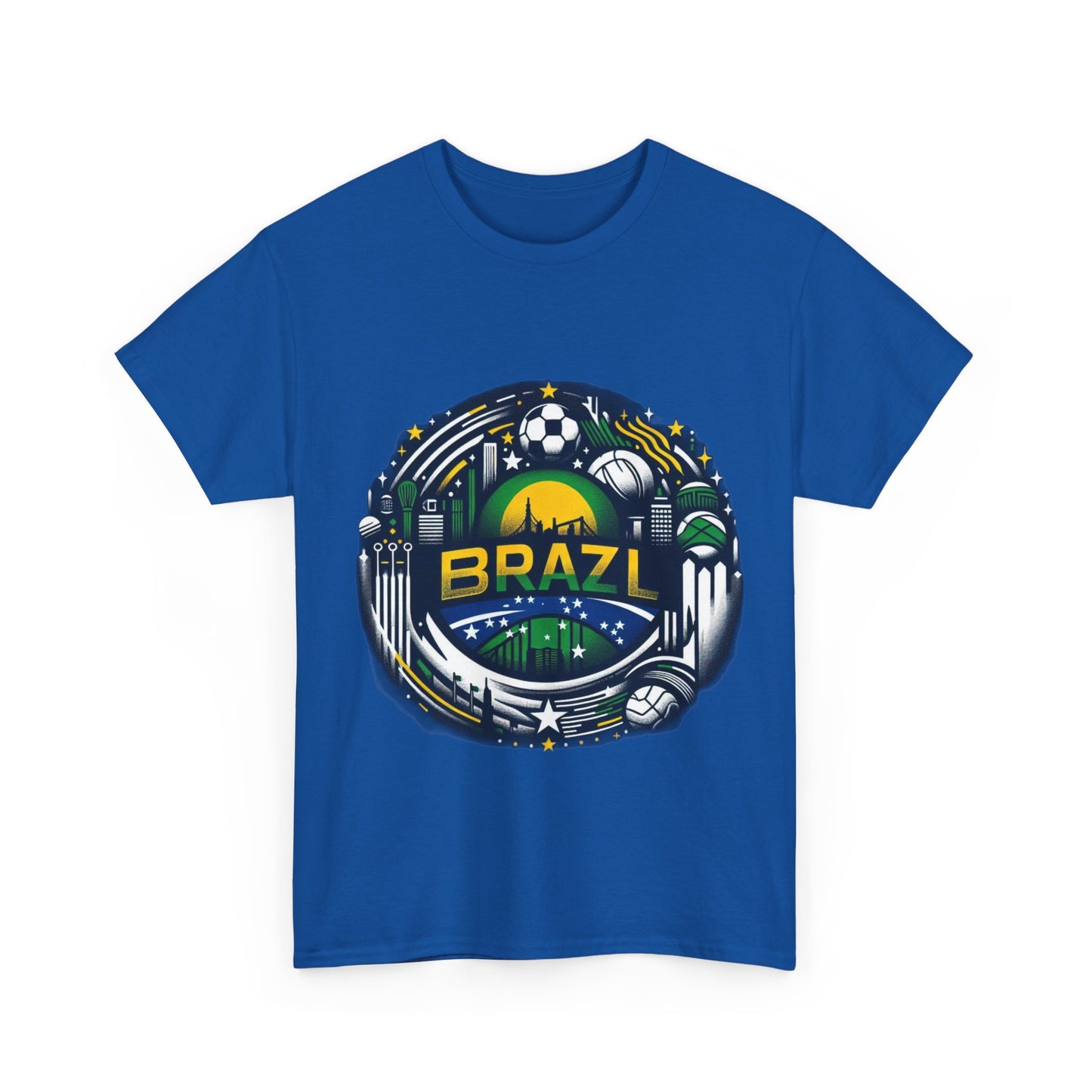 Flag Village Brazil Sporting Flag T-SHIRT Heavy Cotton Tee BRA0015