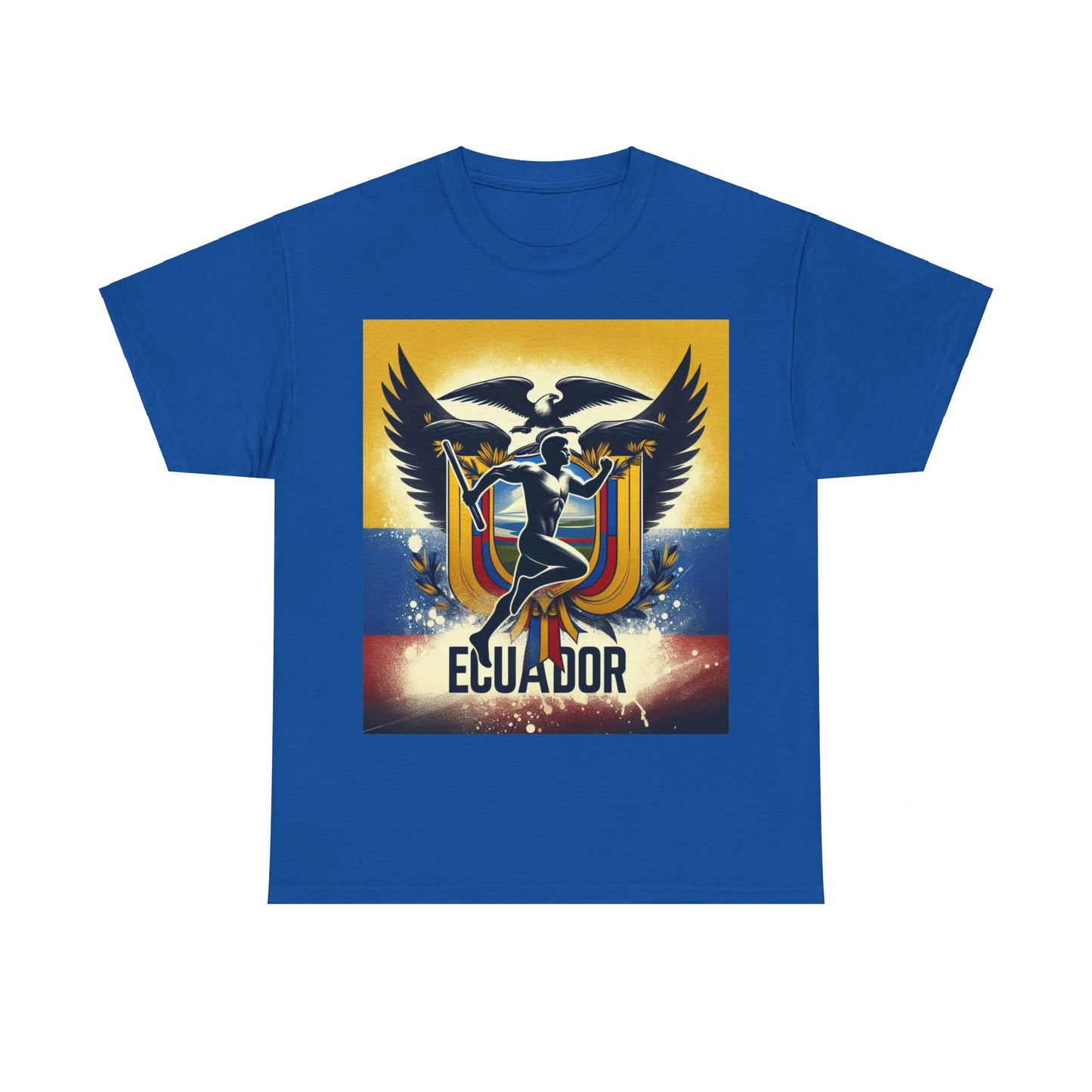 Flag Village Ecuador Sporting Flag T-SHIRT Heavy Cotton Tee ECU0007