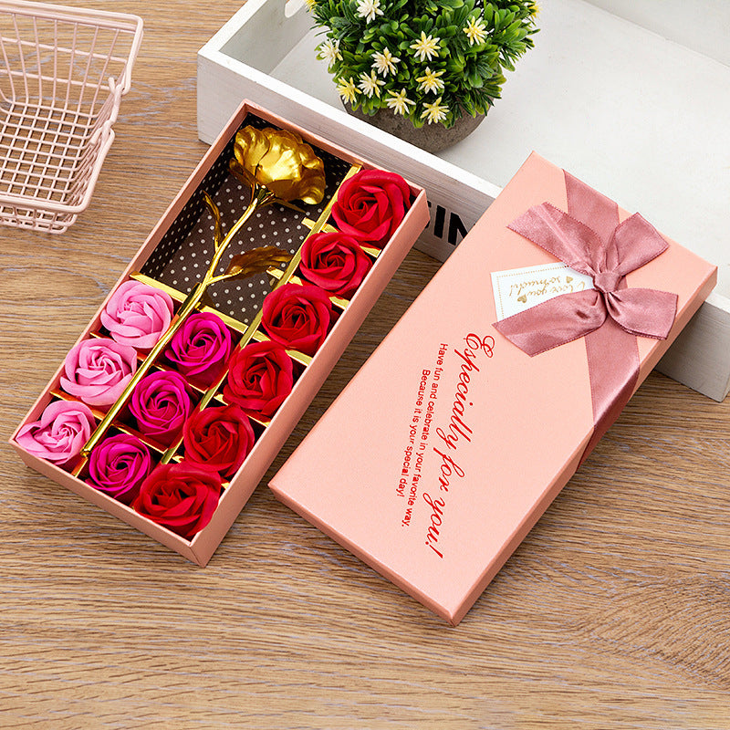 Flag Village Rose Soap Flower Gift Box 12 Soap Flower Gift Box