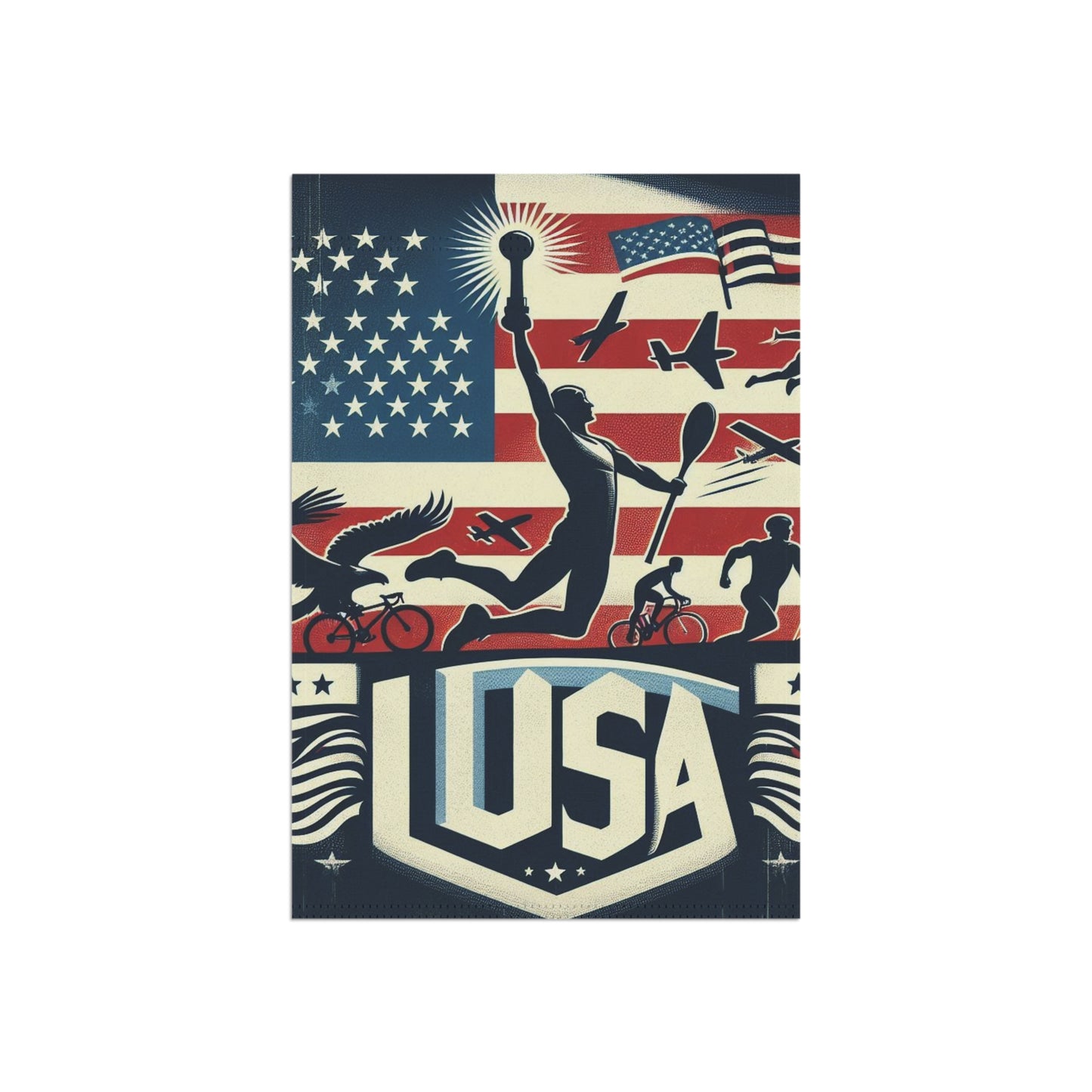 Flag Village United Stetes Flag Sporting Garden & House Banner USA0004