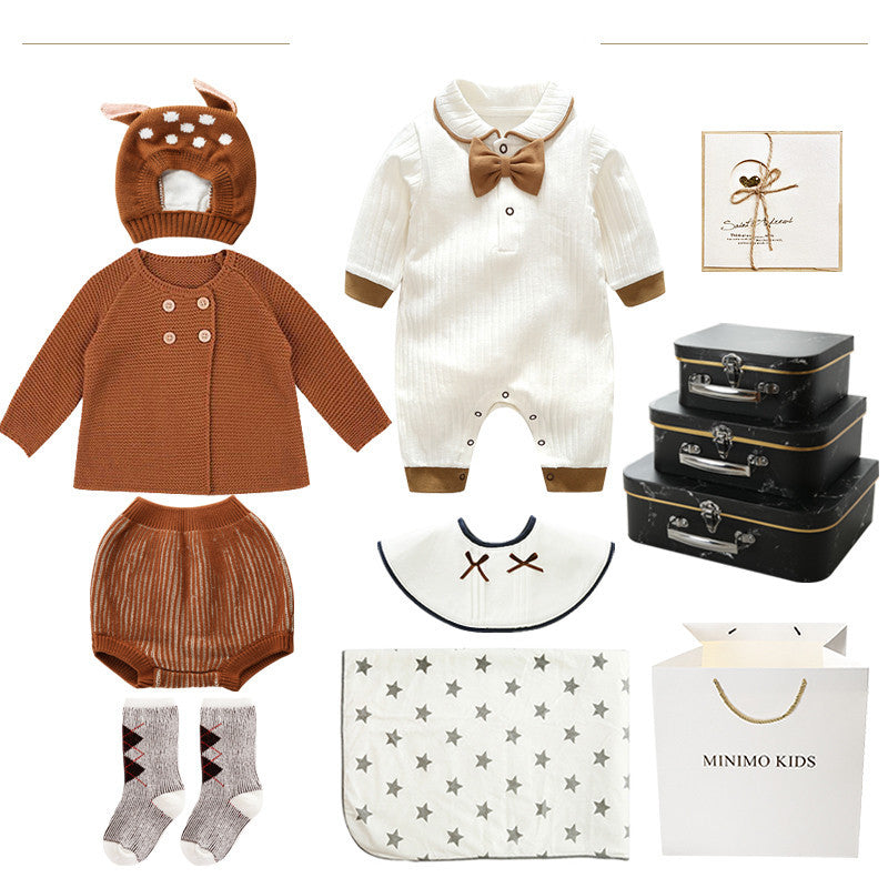 Flag Village Newborn Baby Gift Box Newborn Baby Products Clothes Set
