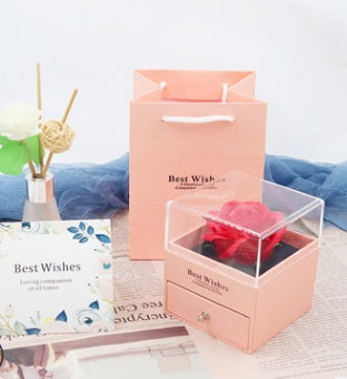 Flag Village Eternal flower gift box Earring Necklace Pendant box couple ring box