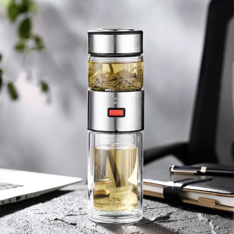 Flag Village Car Tea And Water Separation Glass Portable Gift Box Set