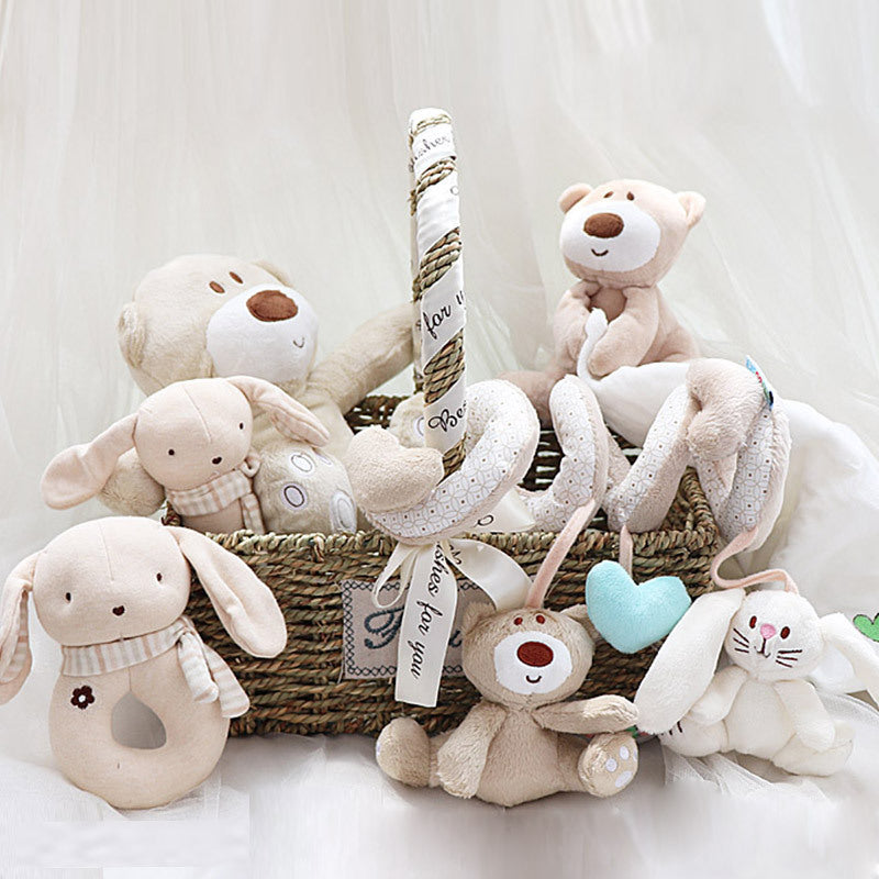 Flag Village Newborn Baby Color Cotton Toy Set Gift Box