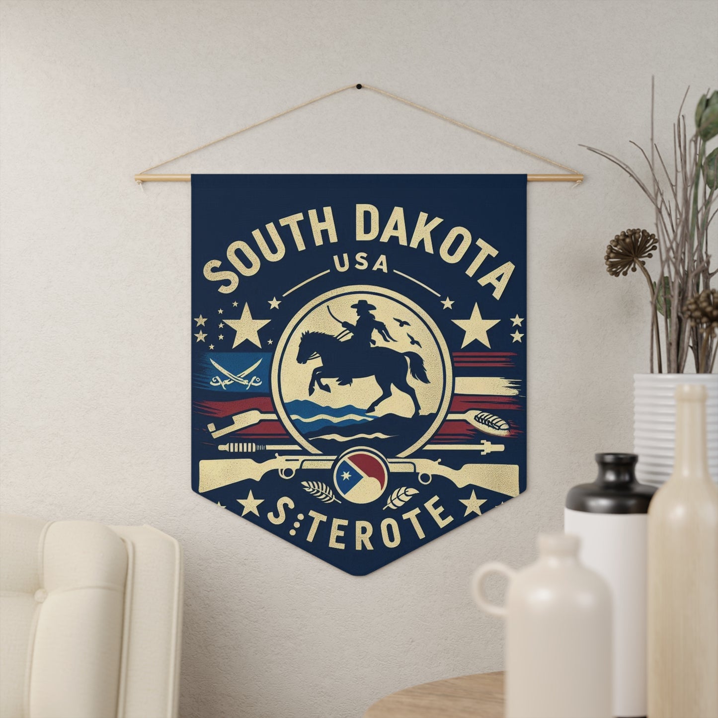 Flag Village South Dakota State Flag Pennant Sporting Home Wall decoration SD0002
